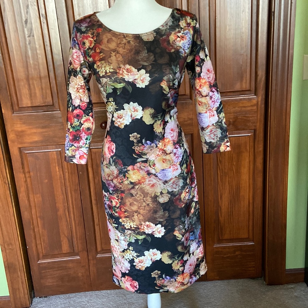 Garden cocktail dress. Midi/ true tea length